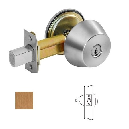 Corbin Russwin Grade 1, Single Cylinder, 612 Satin Bronze, 2-3/4 Backset, Keyed Random DL3213-612